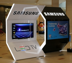 1640 Samsung Led televiisori esitlusstend Samsung Led televiisori esitlusstend