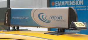2421 Netpoint reklaam takso katusel Netpoint reklaam takso katusel