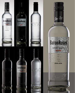 3451 BaronRosen vodka. Fotoretush BaronRosen vodka. Foto+retush